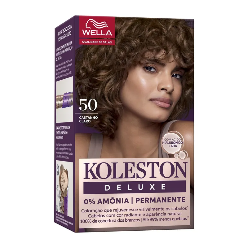 Tinta Para Cabelo Koleston Deluxe  castanho Claro 5.0