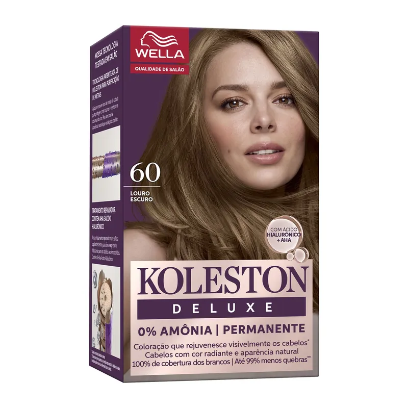 Tinta Para Cabelo Koleston Deluxe  louro Escuro 6.0