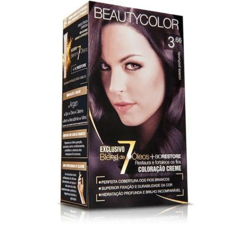 Tintura Beauty Color 3.66 Castanho Púrpura