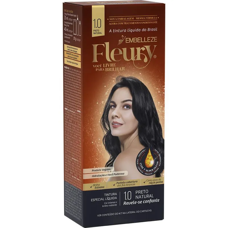 Tintura Fleury 1.0  Preto Natural