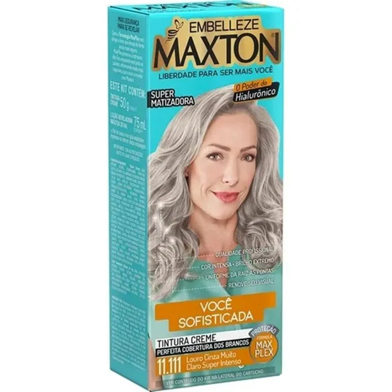 Tintura Maxton 11.11 Louro Cinza Muito Claro