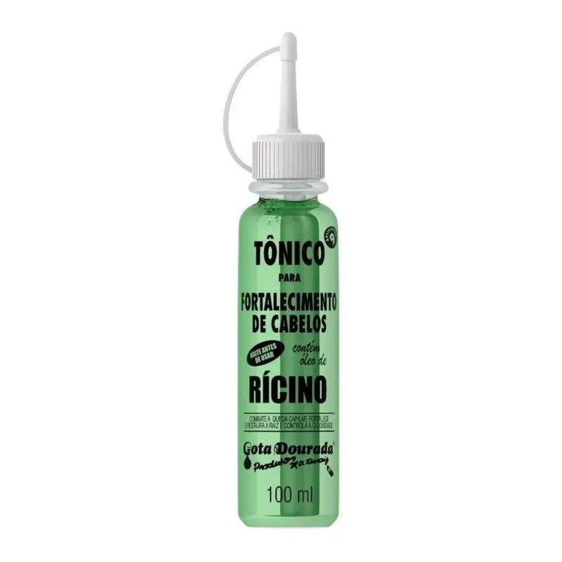 Tônico Capilar Gota Dourada Fortalecimento Ricino 100ml