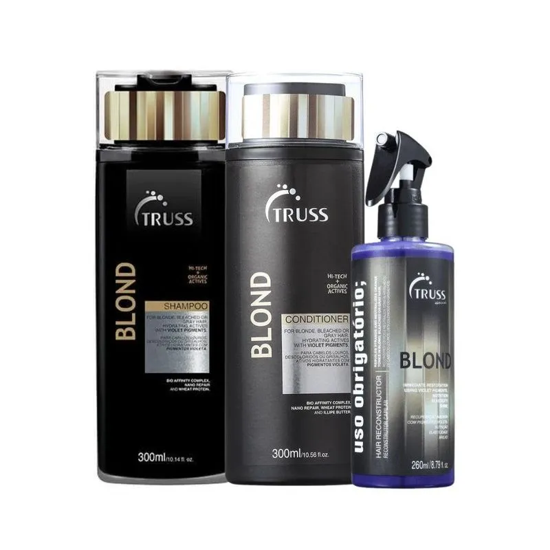 Truss Blond - Shampoo + Condicionador 300ml + Uso Obrigatório Blond