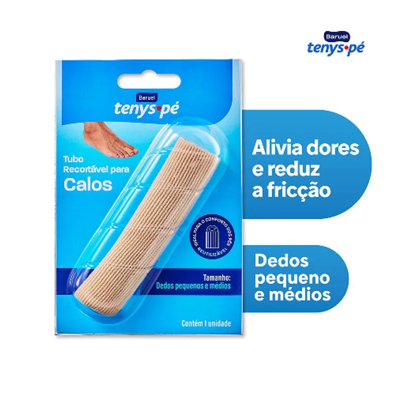 Tubo Recortável Para Calos Baruel Tenys Pé Dedos P/M
