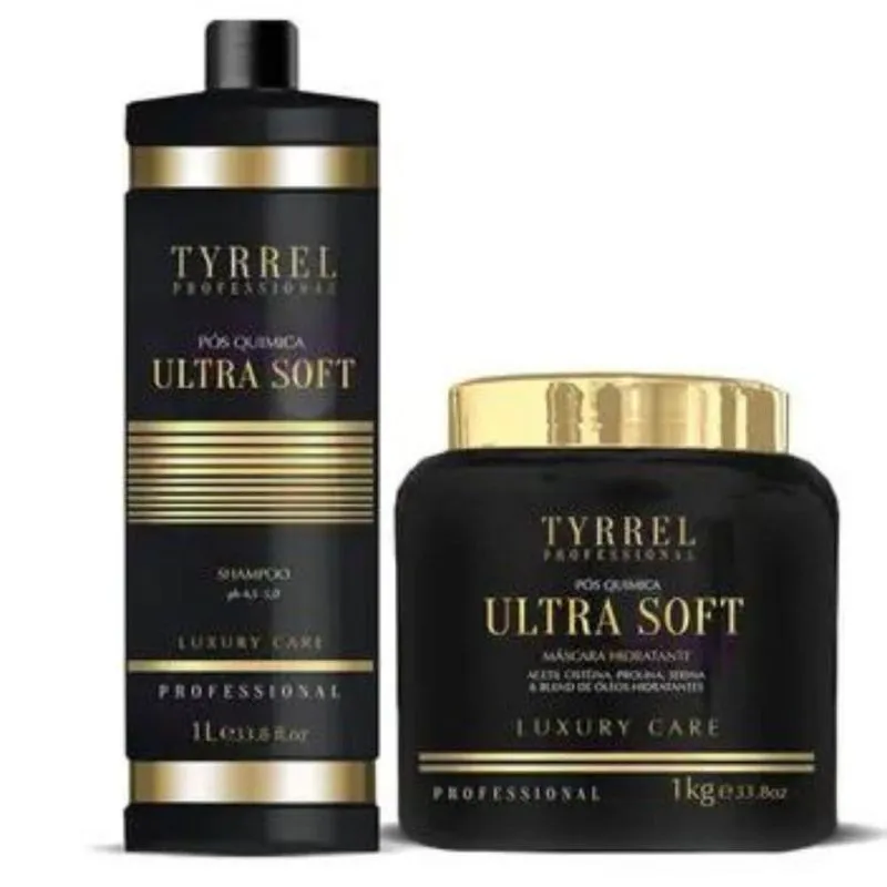 Tyrrel Ultra Soft Pós Química Kit Shampoo e Máscara 1kg