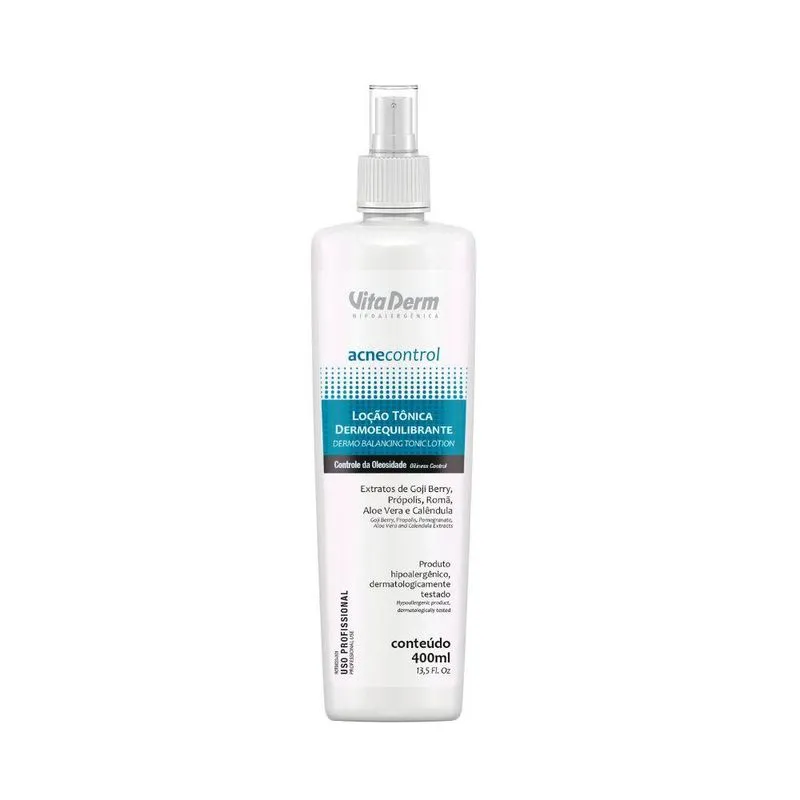 Vita Derm Acne Control Loção Tônica Dermoequilibrante 400ml