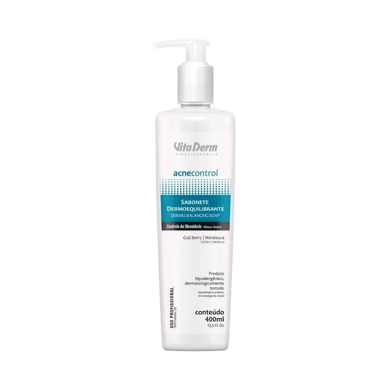 Vita Derm Acne Control Sabonete Dermoequilibrante 400ml