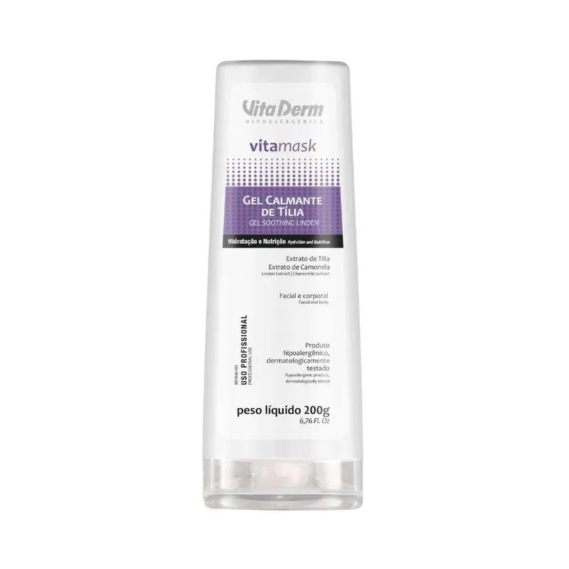 Vita Derm Vita Mask Gel Calmante de Tília - Máscara Facial 200g