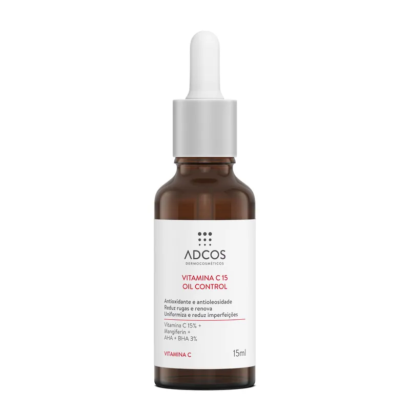 Sérum Adcos Vitamina C 15 Oil Control Antioxidante 15ml