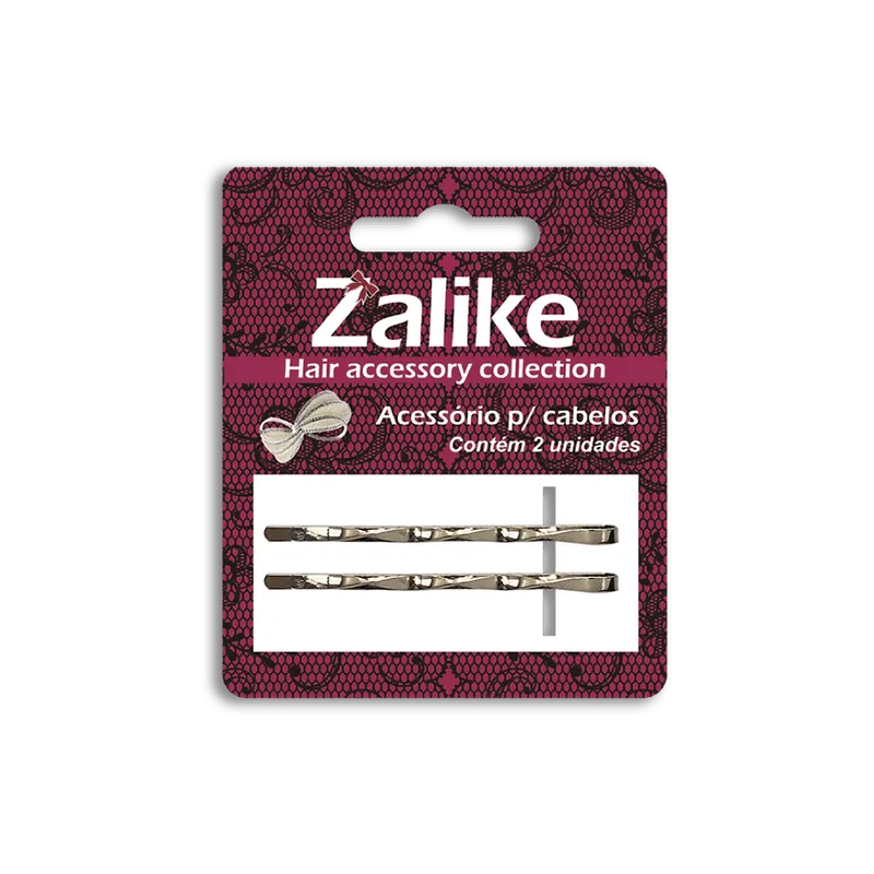 Zalike Grampo Twist 6 Banhado - Kit com 2 Unidades, 3 Cores (Ref. 265)
